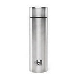 Cello front view silver bottle showing sleek shape and capacity benefit