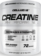 Cellucor tub front view showing product branding and servings benefit