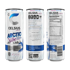 CELSIUS slim can in hand for size comparison and portability ideal for workouts