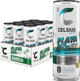CELSIUS slim can front packaging showing tropical piña colada flavor and benefits