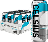 CELSIUS front can showing Sparkling Blue Crush flavor and benefits