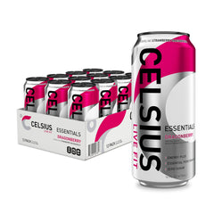 CELSIUS front packaging showing dragonberry flavor and 12-pack convenience