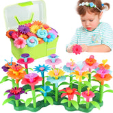 CENOVE front packaging showing colorful flower pieces and carry box, encourages imaginative play