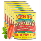 Cento front packaging showing certified San Marzano cans and basil benefit
