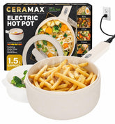 CERAMAX front view showing compact cooker and sleek exterior, space-saving benefit