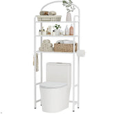 Cerlyunzan front view over-the-toilet rack showing organized storage and space saving
