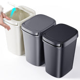 CEROELDA front view of three slim bathroom bins showing space-saving benefits