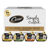 Cesar front packaging showing chicken topper cups and clear brand benefit