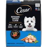 Cesar front packaging showing 12 lb bag and clear product name benefit
