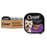 Cesar front tray showing grilled chicken loaf and brand for appetizing meals