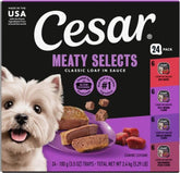 Cesar front packaging showing assortment and easy serving benefits