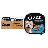 Cesar front tray showing lamb loaf and label, showcasing convenience