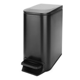 Cesun front view matte black bin showing compact fit and style