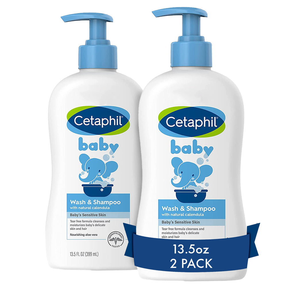 Cetaphil front packaging 2-pack showing gentle tear-free benefit