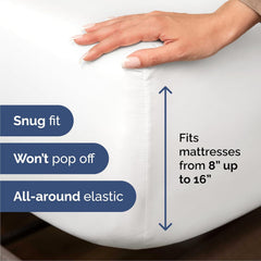 CGK Unlimited fitted sheet pocket detail displaying deep pockets and secure fit