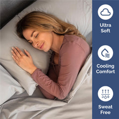 CGK Unlimited flat sheet spread across bed for full coverage benefit
