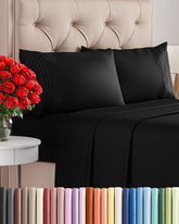 CGK Unlimited front packaging showing black sheet set and clear contents benefit: quick selection