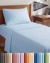 CGK Unlimited front packaging showing Twin XL sky blue set and benefits