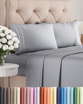 CGK Unlimited king sheet set front packaging showing content and color, durable choice