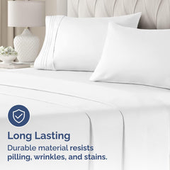CGK Unlimited pillowcase on mattress to show scale and accurate queen pillow fit