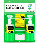 CGOLDENWALL front-mounted eye wash station clearly visible and ready