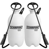 CHAPIN front view of two 2-gallon sprayers showing compact design and convenience