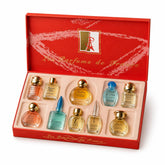 Charrier Parfums red gift box front view showing elegant presentation and easy gifting