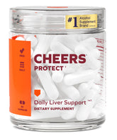 Cheers Protect front packaging showing label and 60 vegetarian capsules for convenient monthly support