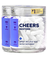 Cheers Restore front packaging showing bottle and label, clear ingredient transparency benefit
