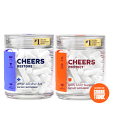 Cheers front packaging showing both Restore and Protect for balanced liver support