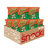 Cheetos front pack showing cheddar jalapeño flavor and resealable benefit