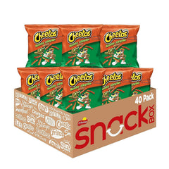 Cheetos front pack showing cheddar jalapeño flavor and resealable benefit
