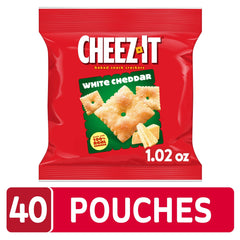Close-up of Cheez-It cracker texture showing crispy, cheesy bite benefit