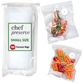 Chef Preserve front packaging showing 30 small 8x10 bags and benefits