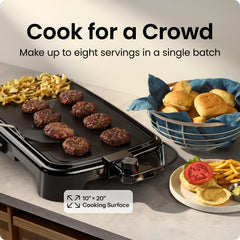 Chefman close-up of nonstick surface highlighting easy food release benefit
