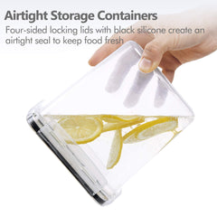 CHEFSTORY stacked containers on pantry shelf saving space and improving order