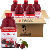 Cheribundi front packaging 32 fl oz bottle showing pure tart cherry juice benefit