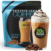 CHIKE original front packaging showing canister and servings benefits