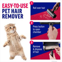 Close-up of ChomChom Roller combing ridges demonstrating how it lifts embedded pet hair efficiently