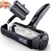 ChomChom Roller front view showing sleek black finish and compact handle for easy pet hair removal