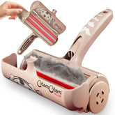 ChomChom Roller front view showing compact design and dog print, easy storage benefit