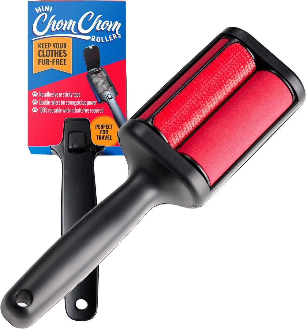 ChomChom Roller front view showing compact design and easy grip benefit