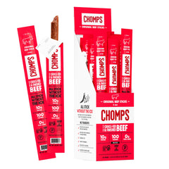 Chomps front packaging showing 24 count and benefits