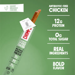 Chomps ingredient close-up with chicken and spices highlighting real ingredients