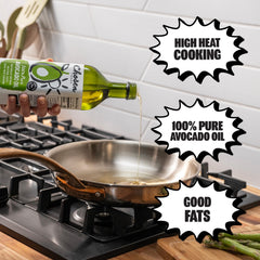 Chosen Foods used in skillet searing to show high-heat performance