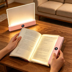 Choudao front view of flat reading light showing slim profile and portability