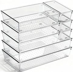 CHOWAY front view of all eight clear trays showing organization benefits