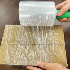 CHUANGSEED stretch wrap securing a pallet showing stable load during transport benefit