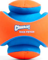 Chuckit! Kick Fetch Ball front view showing bright colors and visibility