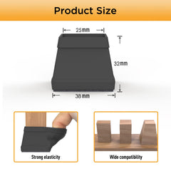 CHWM protector fitted on a square chair leg preventing scratches and reducing noise